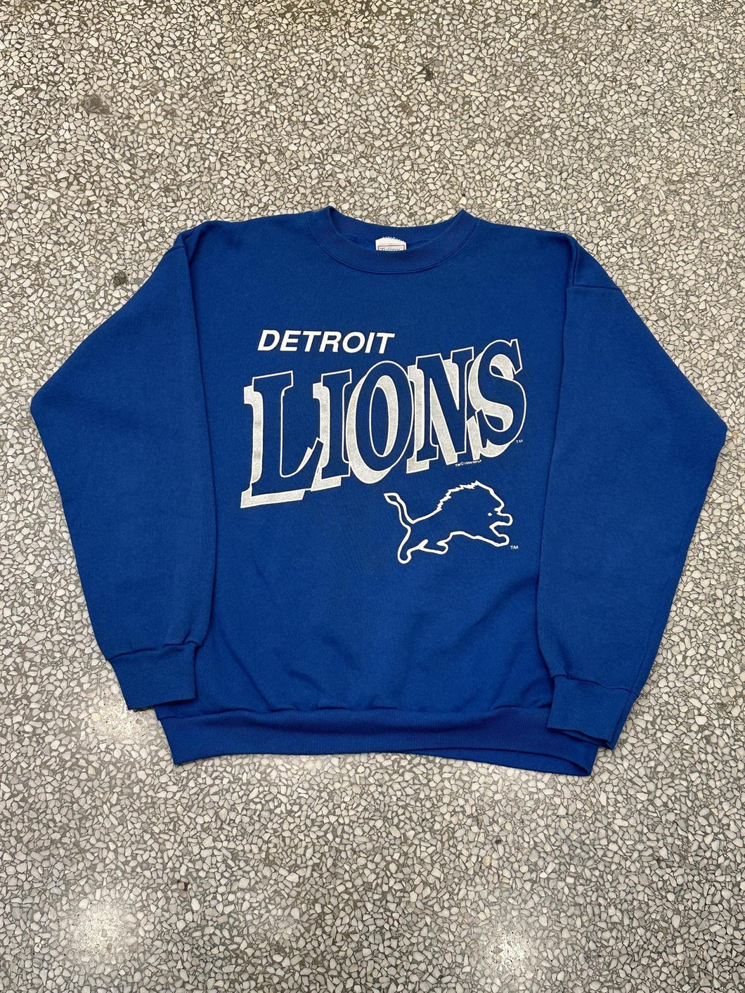 Detroit Lions Vintage 1990 Tultex Crewneck Blue Silver ABC Vintage 