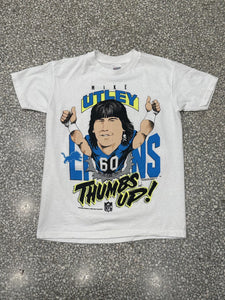 Detroit Lions Vintage 1991 Mike Utley Thumbs Up Tee White ABC Vintage 