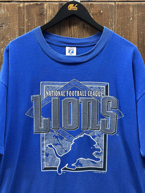 Detroit Lions Vintage 1993 National Football League Logo 7 Tee Blue ABC Vintage 