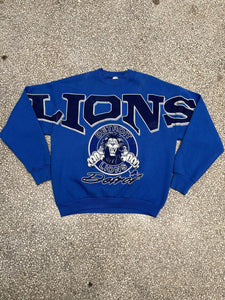 Detroit Lions Vintage 1995 Cross Shoulder Crewneck Faded Blue ABC Vintage 