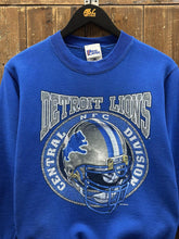 Load image into Gallery viewer, Detroit Lions Vintage 1995 Helmet Youth Crewneck Blue ABC Vintage 