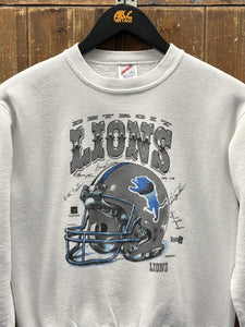 Detroit Lions Vintage 1995 Helmet Youth Crewneck White ABC Vintage 
