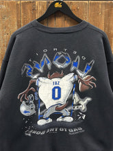 Load image into Gallery viewer, Detroit Lions Vintage 1995 Taz Bad To The Bone Crewneck Faded Black ABC Vintage 