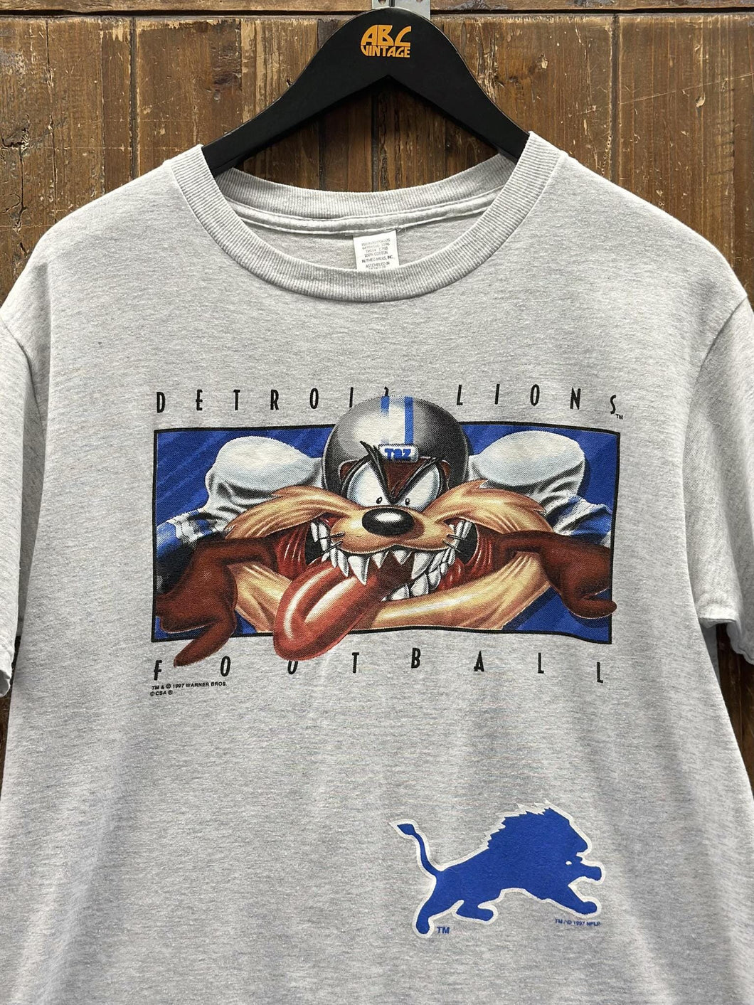Detroit Lions Vintage 1997 Taz Tee Grey ABC Vintage 