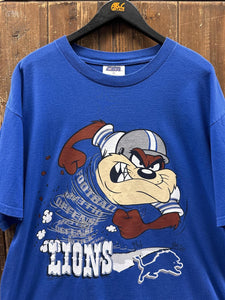 Detroit Lions Vintage 1998 Taz Tornado Tee Blue ABC Vintage 