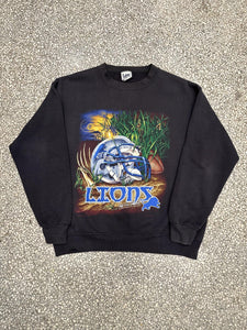 Detroit Lions Vintage 2000 Home Field Advantage Crewneck Faded Black ABC Vintage 