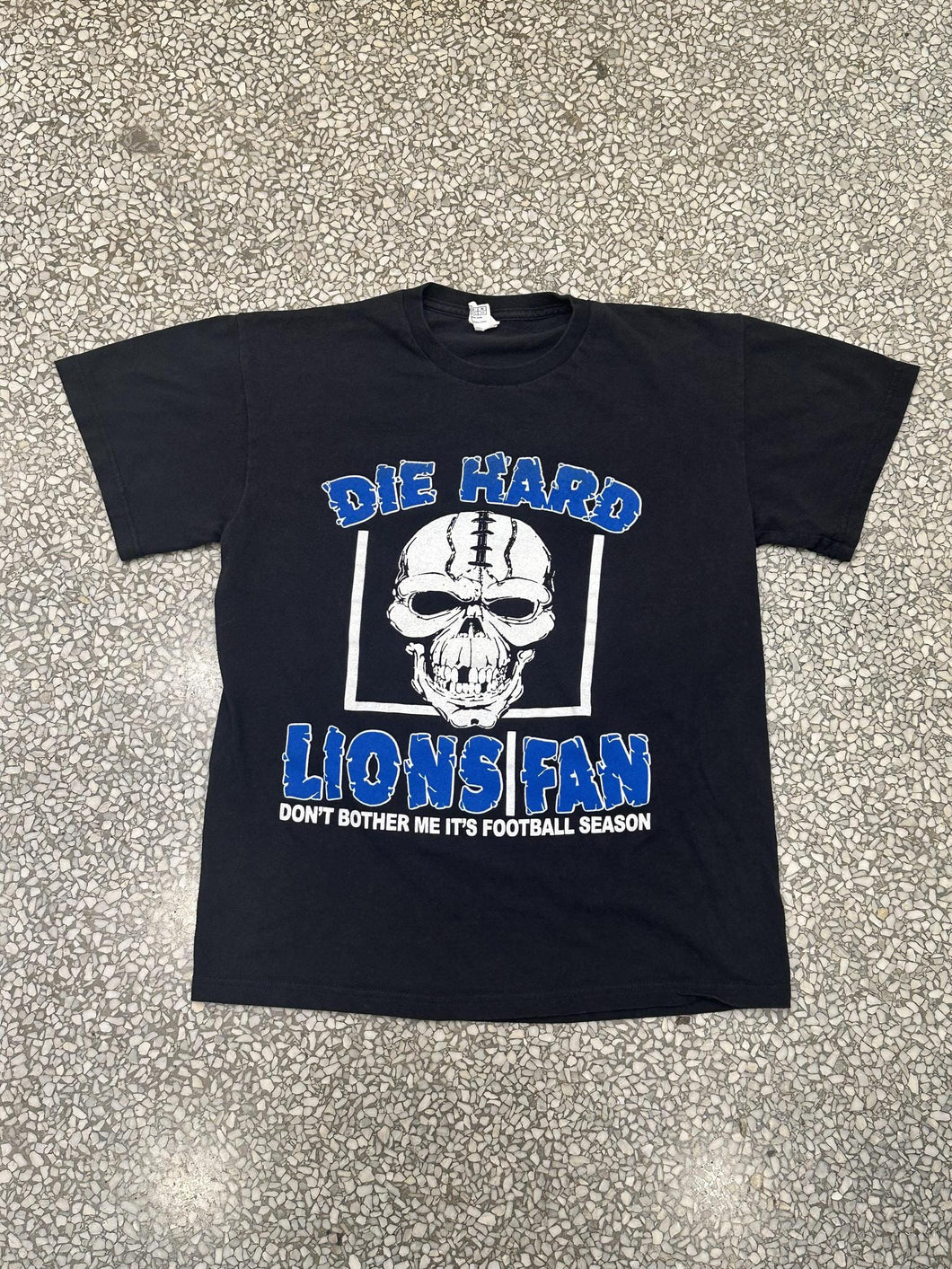 Detroit Lions Vintage 2000s Die Hard Lions Fan Tee Black ABC Vintage 