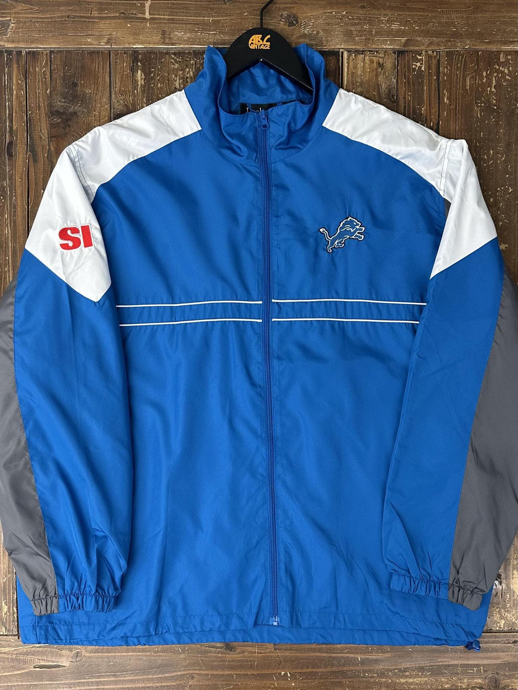 Detroit Lions Vintage 2000s Dunbrooke Track Jacket Blue White Grey ABC Vintage 