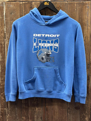 Detroit Lions Vintage 2000s Youth Helmet Hoodie Light Blue ABC Vintage 