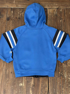 Detroit Lions Vintage 2000s Youth Reebok Zip Up Hoodie Blue Black ABC Vintage 