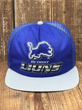 Load image into Gallery viewer, Detroit Lions Vintage 80s New Era Trucker Hat Blue Grey ABC Vintage 
