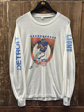 Load image into Gallery viewer, Detroit Lions Vintage 80s QB L/S Tee Paper Thin White ABC Vintage 