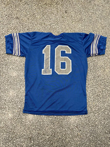 Detroit Lions Vintage 90s #16 Rawlings Football Jersey Faded Blue ABC Vintage 
