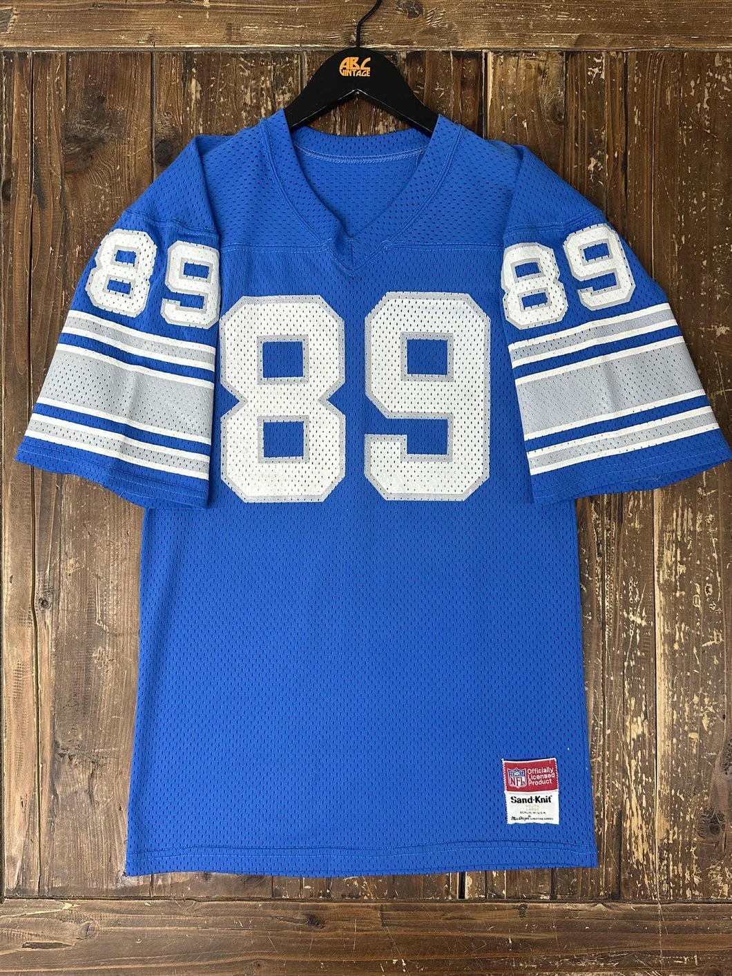 Detroit Lions Vintage 90s #89 Football Jersey Blue ABC Vintage 