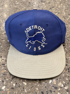 Detroit Lions Vintage 90s AJD Snapback Blue Grey ABC Vintage 