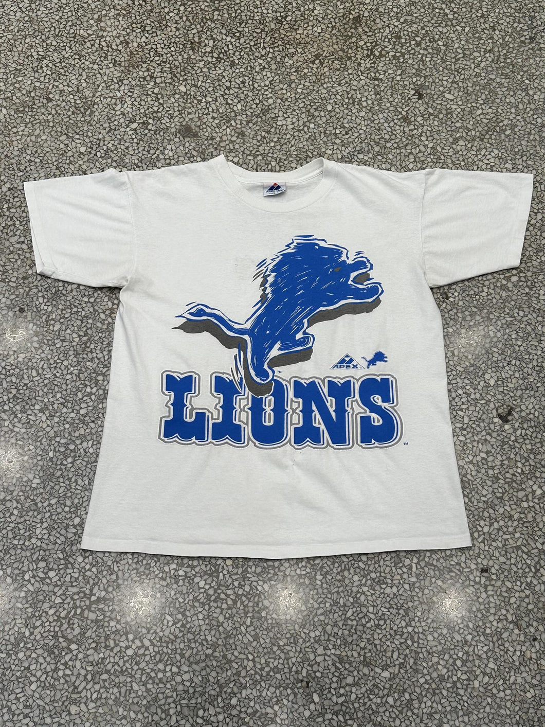 Detroit Lions Vintage 90s Apex One Tee White ABC Vintage 