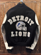 Load image into Gallery viewer, Detroit Lions Vintage 90s Chalk Line Varsity Jacket Black ABC Vintage 