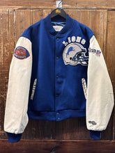 Load image into Gallery viewer, Detroit Lions Vintage 90s Chalk Line Varsity Jacket Blue Cream ABC Vintage 