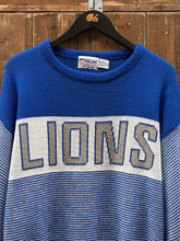 Load image into Gallery viewer, Detroit Lions Vintage 90s Cliff Engle Sweater Blue White ABC Vintage 