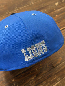 Detroit Lions Vintage 90s Fitted Cap Blue Black Brim ABC Vintage 