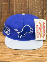 Load image into Gallery viewer, Detroit Lions Vintage 90s Graffiti American Needle Snapback Blue Grey ABC Vintage 