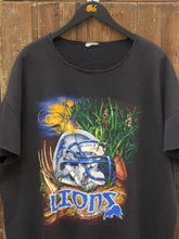 Load image into Gallery viewer, Detroit Lions Vintage 90s Helmet Home Field Advantage Cut Neck/Sleeves Sweatshirt Black ABC Vintage 
