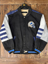 Load image into Gallery viewer, Detroit Lions Vintage 90s Jeff Hamilton Leather Bomber Jacket ABC Vintage 