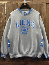 Load image into Gallery viewer, Detroit Lions Vintage 90s Lee V-Neck Sweatshirt Grey ABC Vintage 