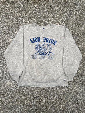 Detroit Lions Vintage 90s Lion Pride Russell Crewneck Faded Grey ABC Vintage 