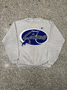 Detroit Lions Vintage 90s Oval Logo Crewneck Grey ABC Vintage 