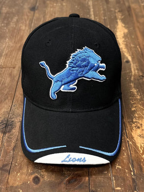 Detroit Lions Vintage 90s Racing Hat Black ABC Vintage 