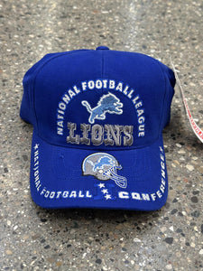 Detroit Lions Vintage 90s Racing Hat Blue ABC Vintage 