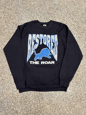 Detroit Lions Vintage 90s Restored The Roar Crewneck Black ABC Vintage 