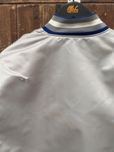Load image into Gallery viewer, Detroit Lions Vintage 90s Starter Satin Bomber Jacket Silver ABC Vintage 