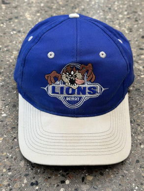 Detroit Lions Vintage 90s Taz Snapback Blue Grey ABC Vintage 