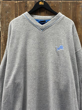 Load image into Gallery viewer, Detroit Lions Vintage 90s V-Neck Fleece Pullover Grey ABC Vintage 