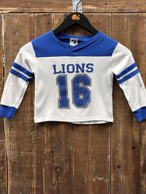Detroit Lions Vintage 90s Youth #16 Jersey Shirt White Blue ABC Vintage 