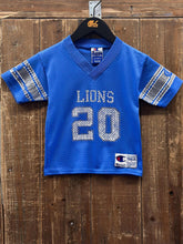 Load image into Gallery viewer, Detroit Lions Vintage 90s Youth Barry Sanders Champion Football Jersey Blue ABC Vintage 