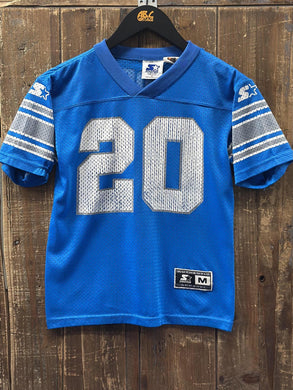 Detroit Lions Vintage 90s Youth Barry Sanders Starter Jersey Blue ABC Vintage 