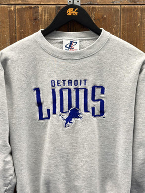 Detroit Lions Vintage 90s Youth Crewneck Grey ABC Vintage 