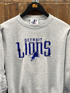 Detroit Lions Vintage 90s Youth Crewneck Grey ABC Vintage 