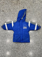 Load image into Gallery viewer, Detroit Lions Vintage 90s Youth Hooded Puffer Parka Blue ABC Vintage 