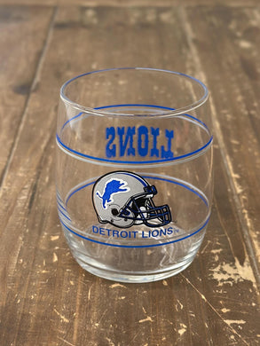 Detroit Lions Vintage Glass Cup ABC Vintage 