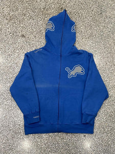 Detroit Lions Vintage Mitchell & Ness Full Zip Hoodie Faded Blue ABC Vintage 