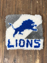 Load image into Gallery viewer, Detroit Lions Vintage Shearling Rug Sample ABC Vintage 