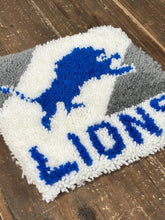 Load image into Gallery viewer, Detroit Lions Vintage Shearling Rug Sample ABC Vintage 