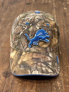 Detroit Lions Vintage Tree Camo Dad Hat ABC Vintage 