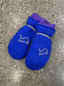 Detroit Lions Vintage Waterproof Snow Mitten Blue Purple ABC Vintage 