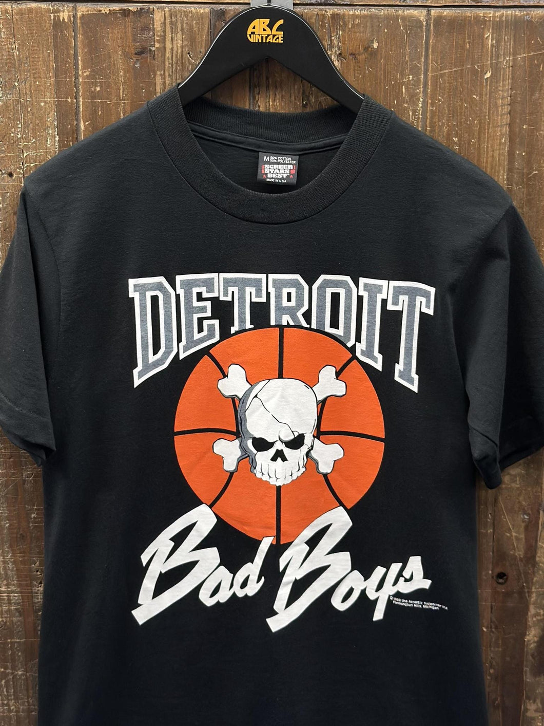 Detroit Pistons Vintage 1988 Detroit Bad Boys OG Tee Black ABC Vintage 