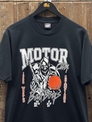Detroit Pistons Vintage 1989 Motor City Bad Boys World Champions Reaper Tee Black ABC Vintage 